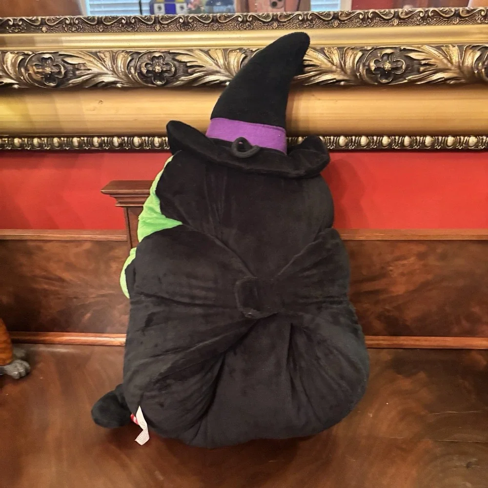 Bestever Halloween Witch Plush Pillow Green Black Stuffed Decor Large
